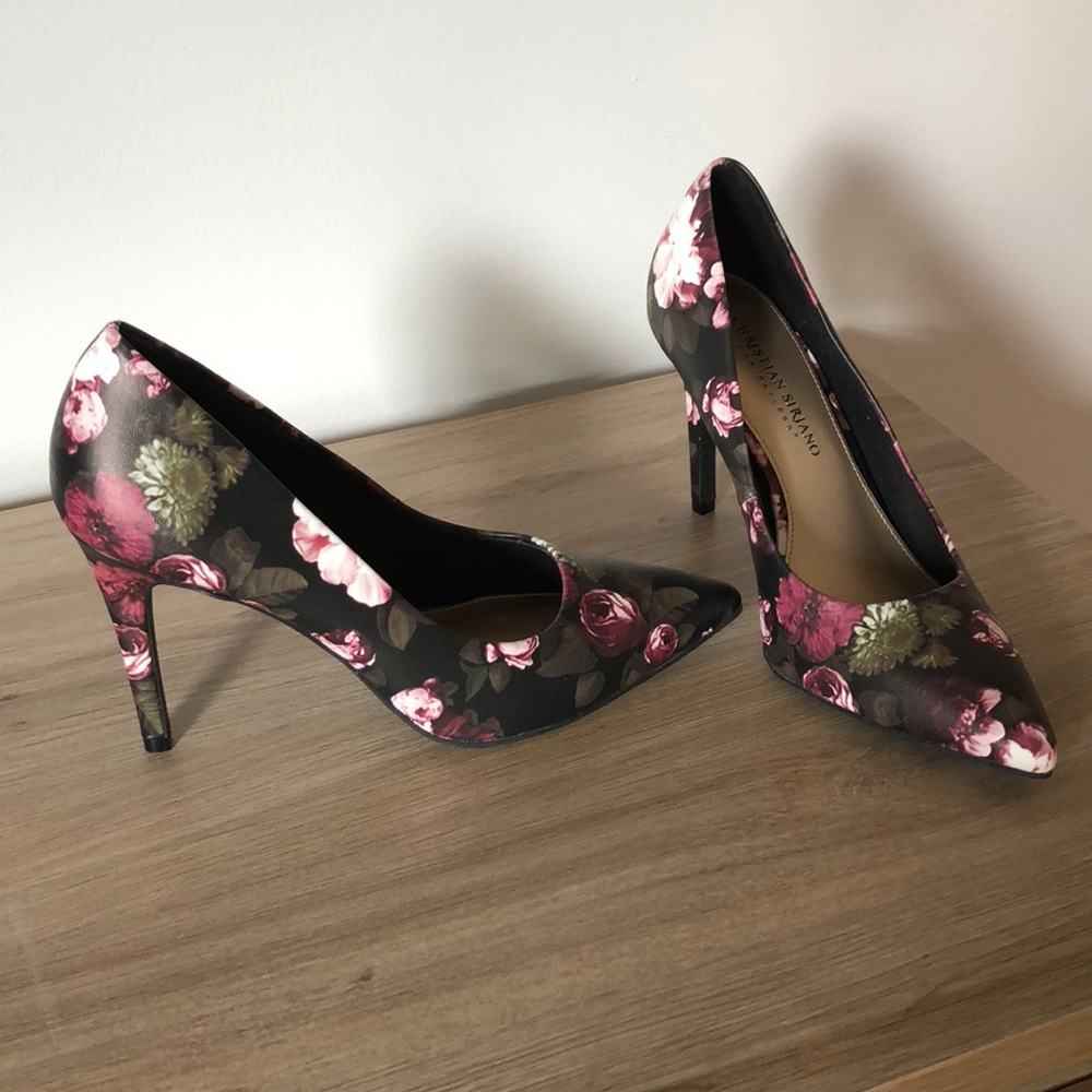 Christian Siriano for Payless Black Floral Heels